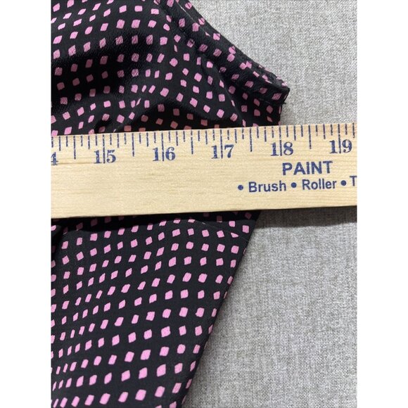 Leslie Belle Womens Polka Dot Maxi Dress Size 8 Black Pink Sleeveless - Picture 9 of 14